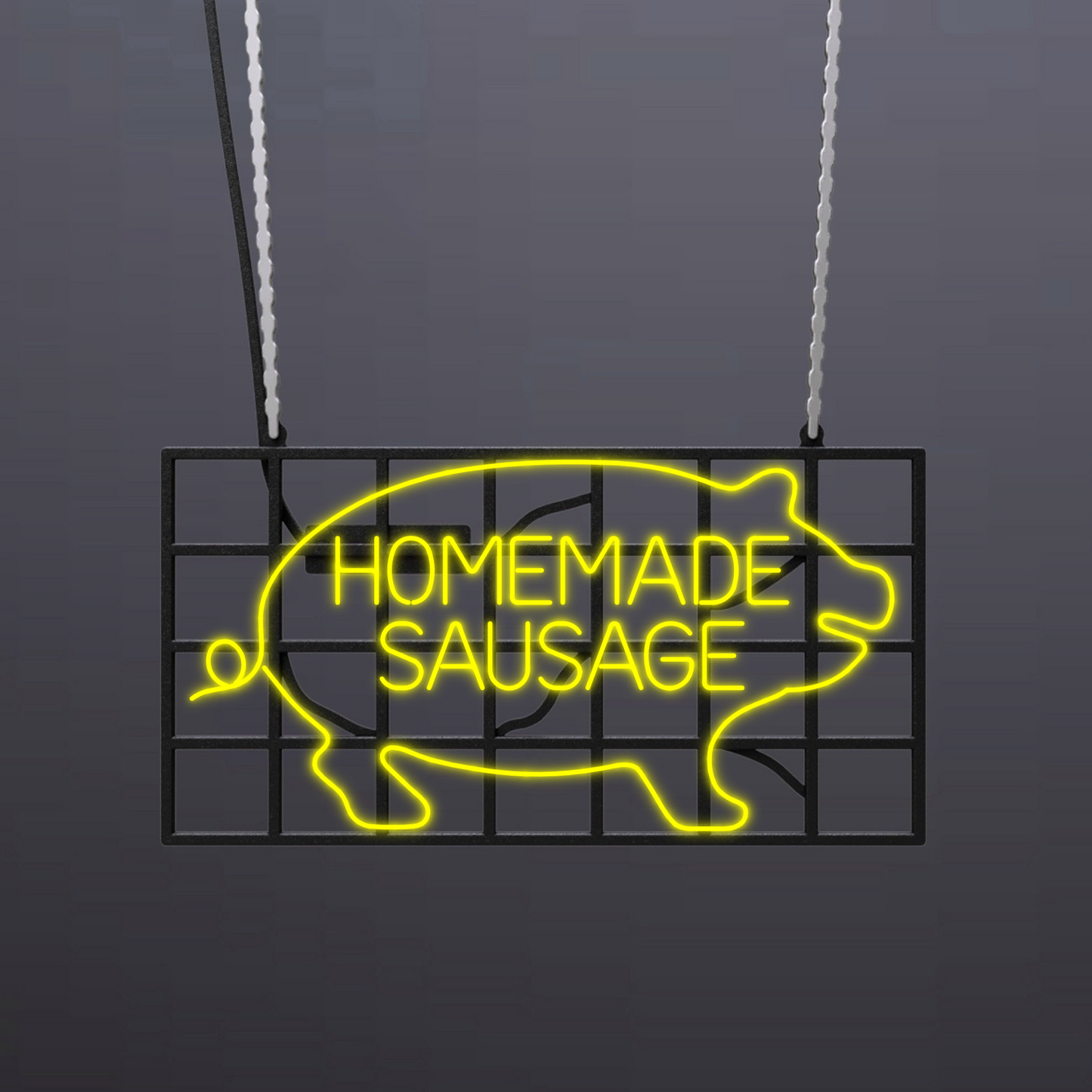 #A012 - "Homemade Sausage Pig" Neon Sign