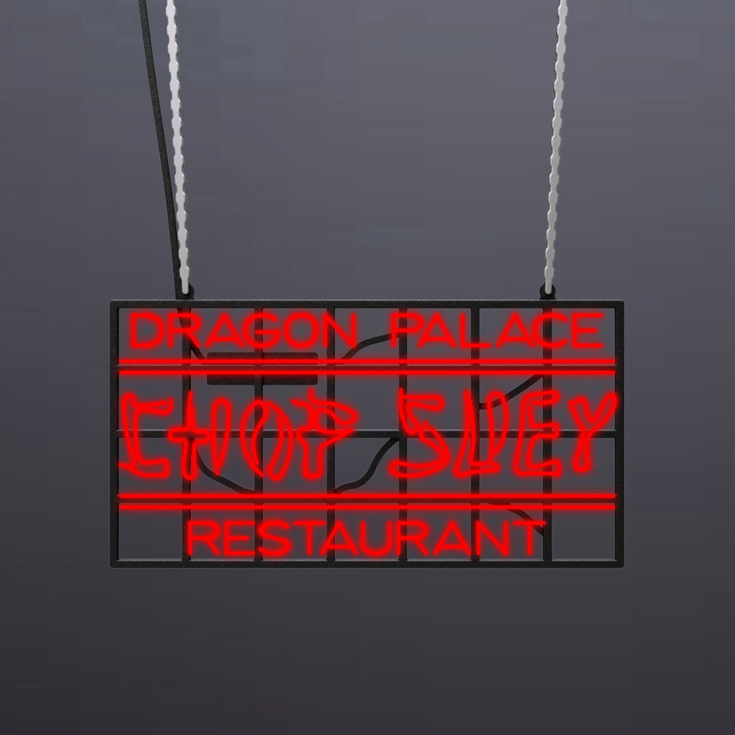 #A202 - "Dragon Palace-Chop Suey-Restaurant" Neon Sign
