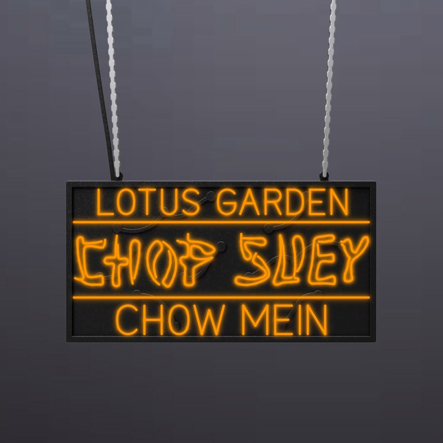 #A206 - "Lotus Garden-Chop Suey-Chow Mein" Neon Sign