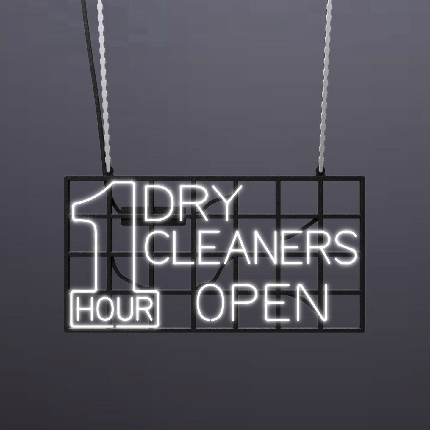 #A401 - "1 Hour Dry Cleaners-Open" Neon Sign