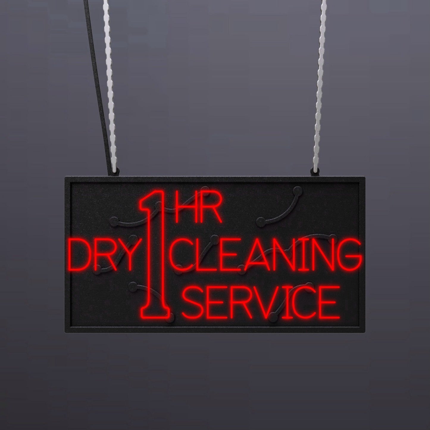 #A414 - "1 Hr Dry Cleaning Service" Neon Sign