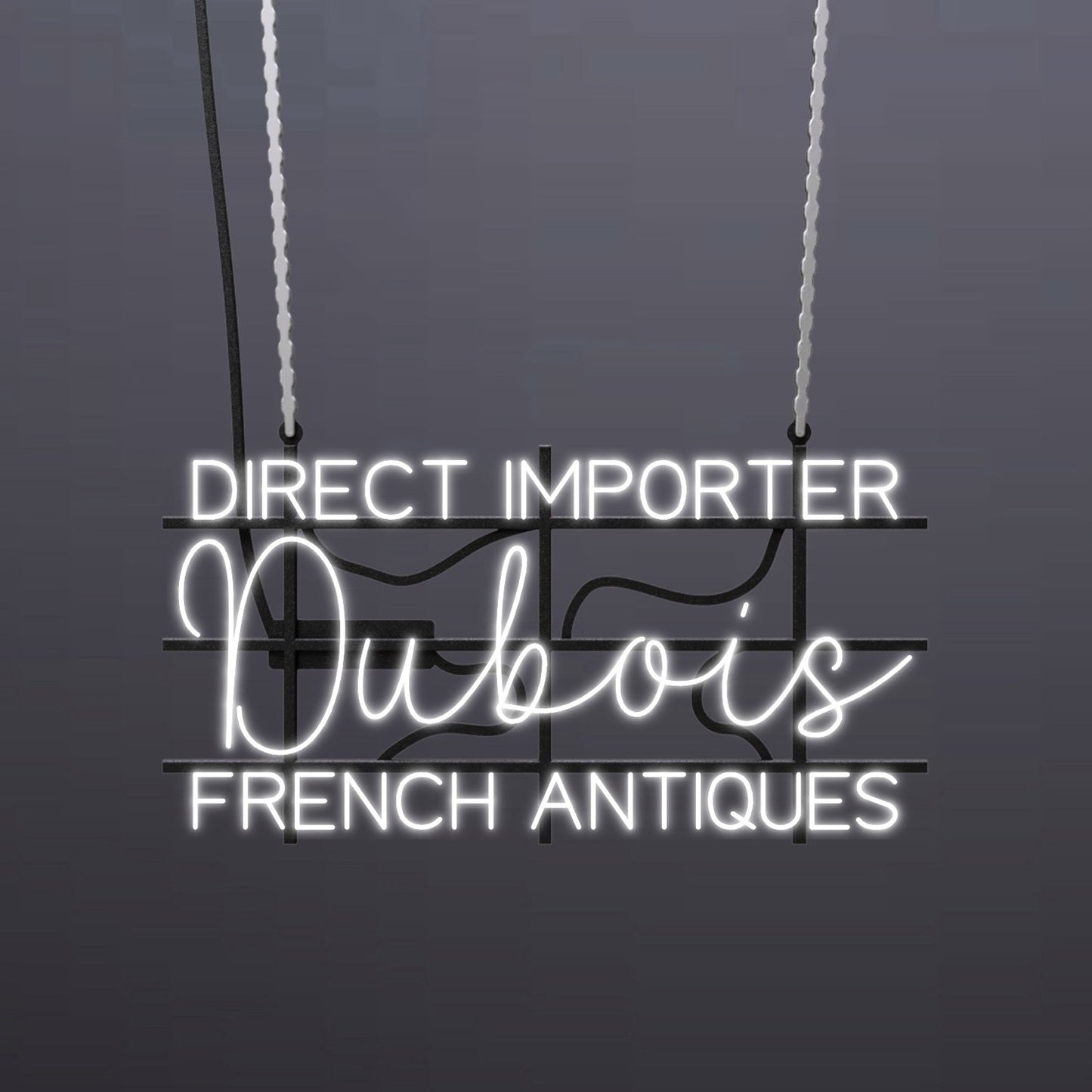 #A503 - "Dubois French Antiques-Direct Importer" Neon Sign