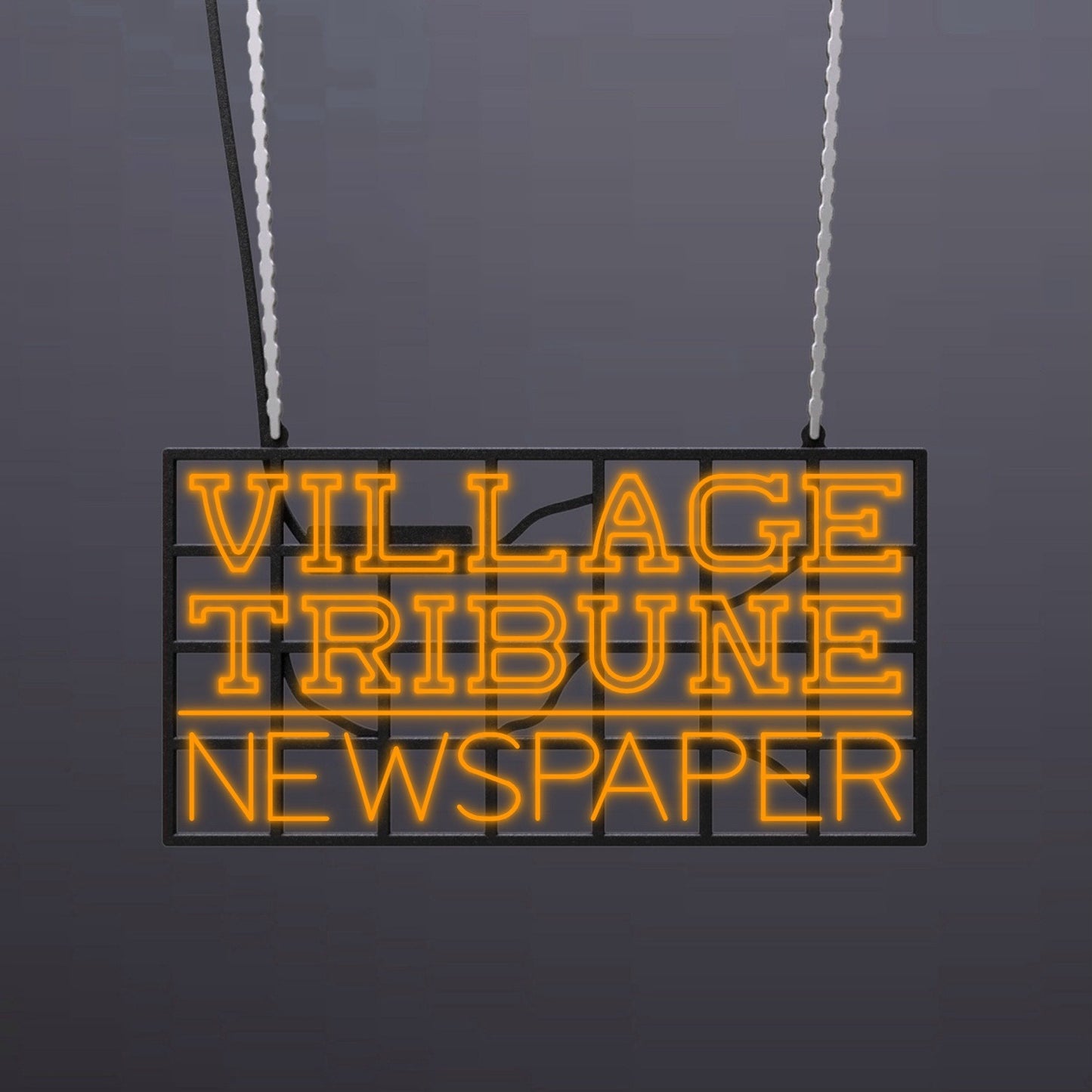 #A504 - "Village Tribune Newspaper" Neon Sign