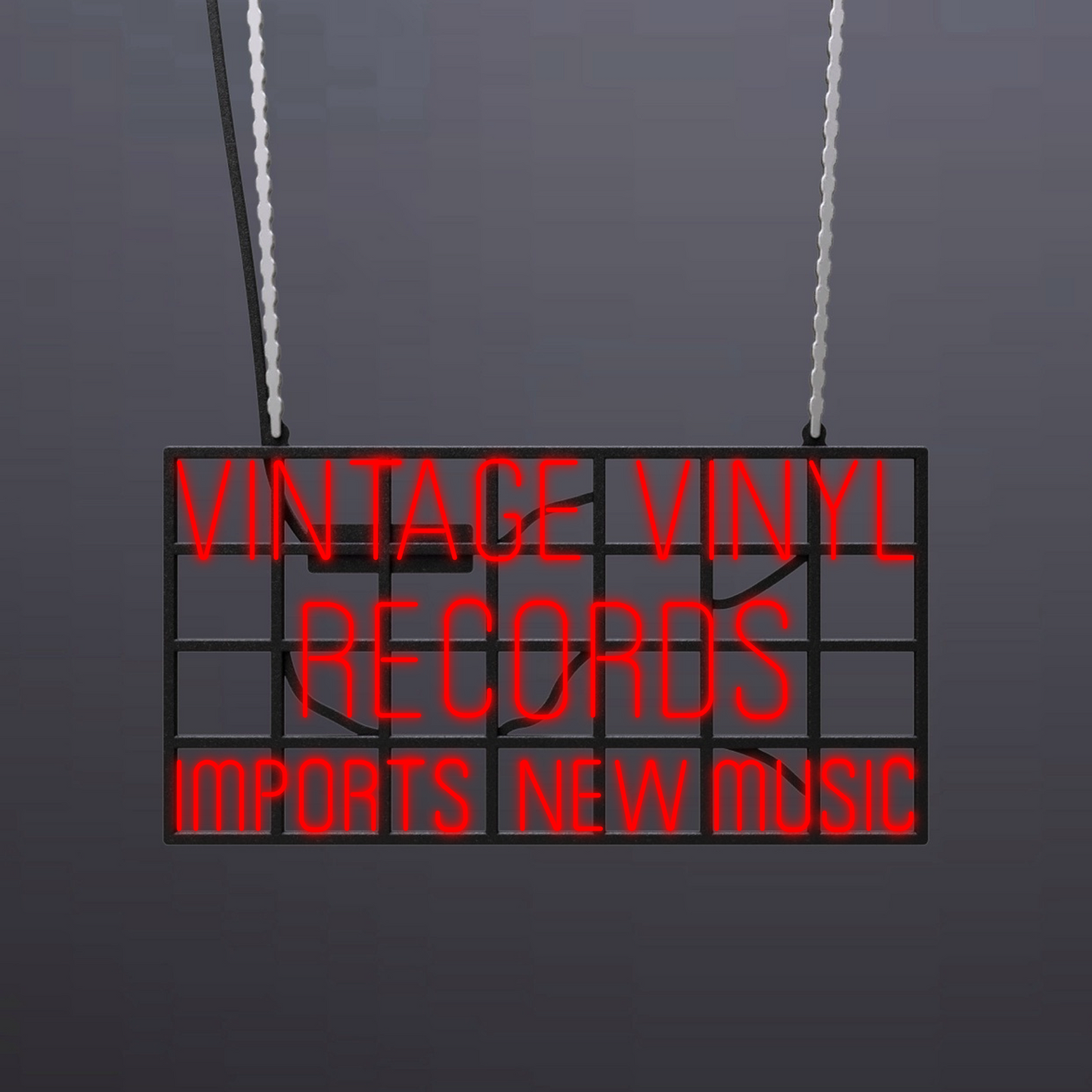#A507 - "Vintage Vinyl Records" Neon Sign