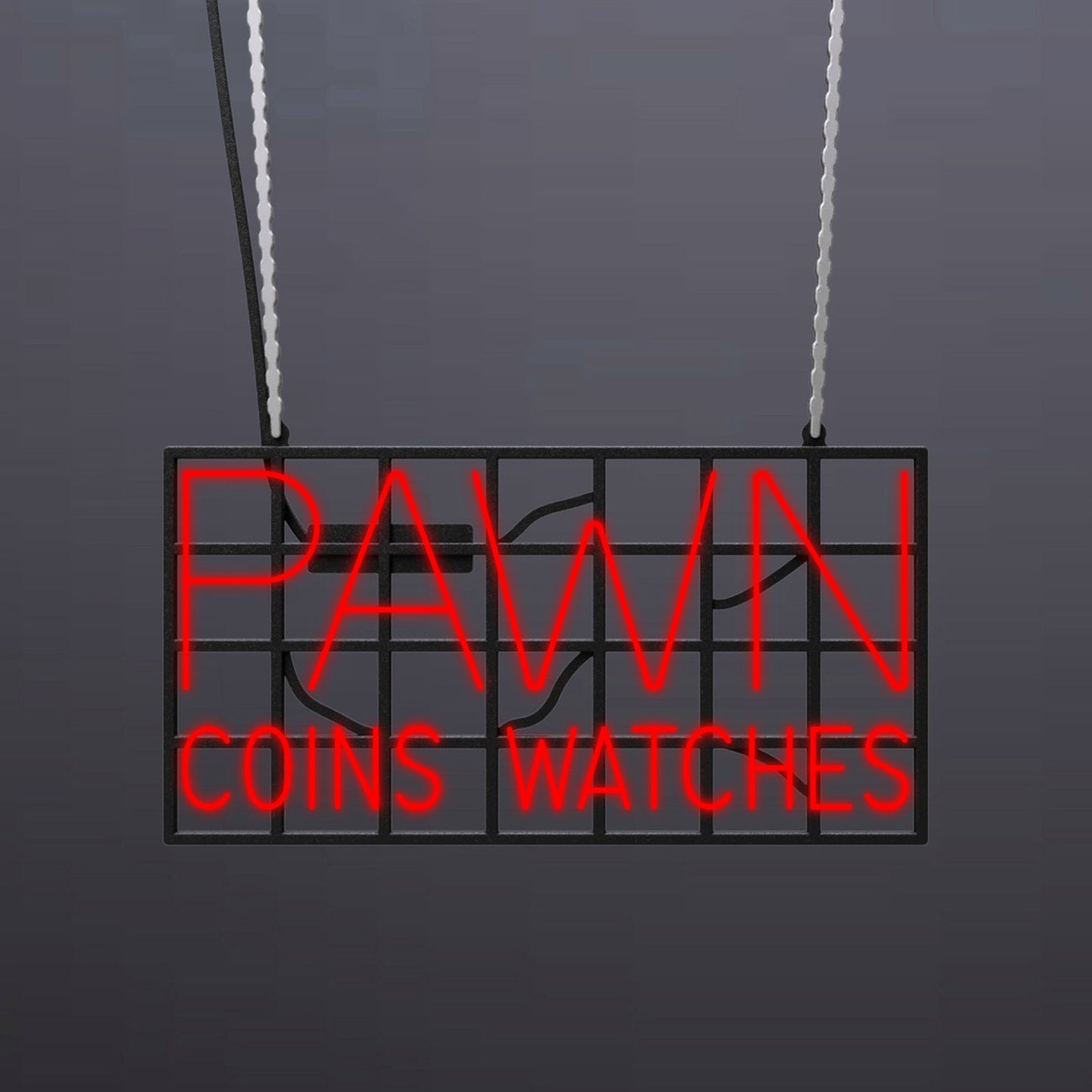 #A600 - "Pawn-Coins-Watches" Neon Sign
