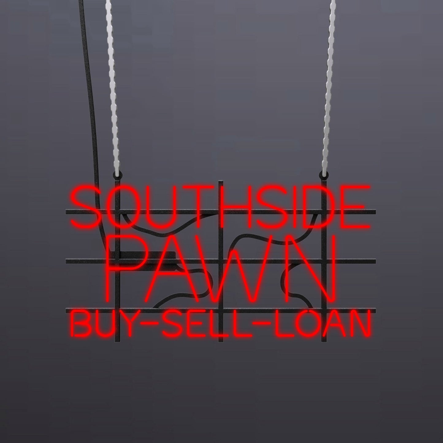 #A604 - "Southside Pawn-Buy-Sell-Loan" Neon Sign