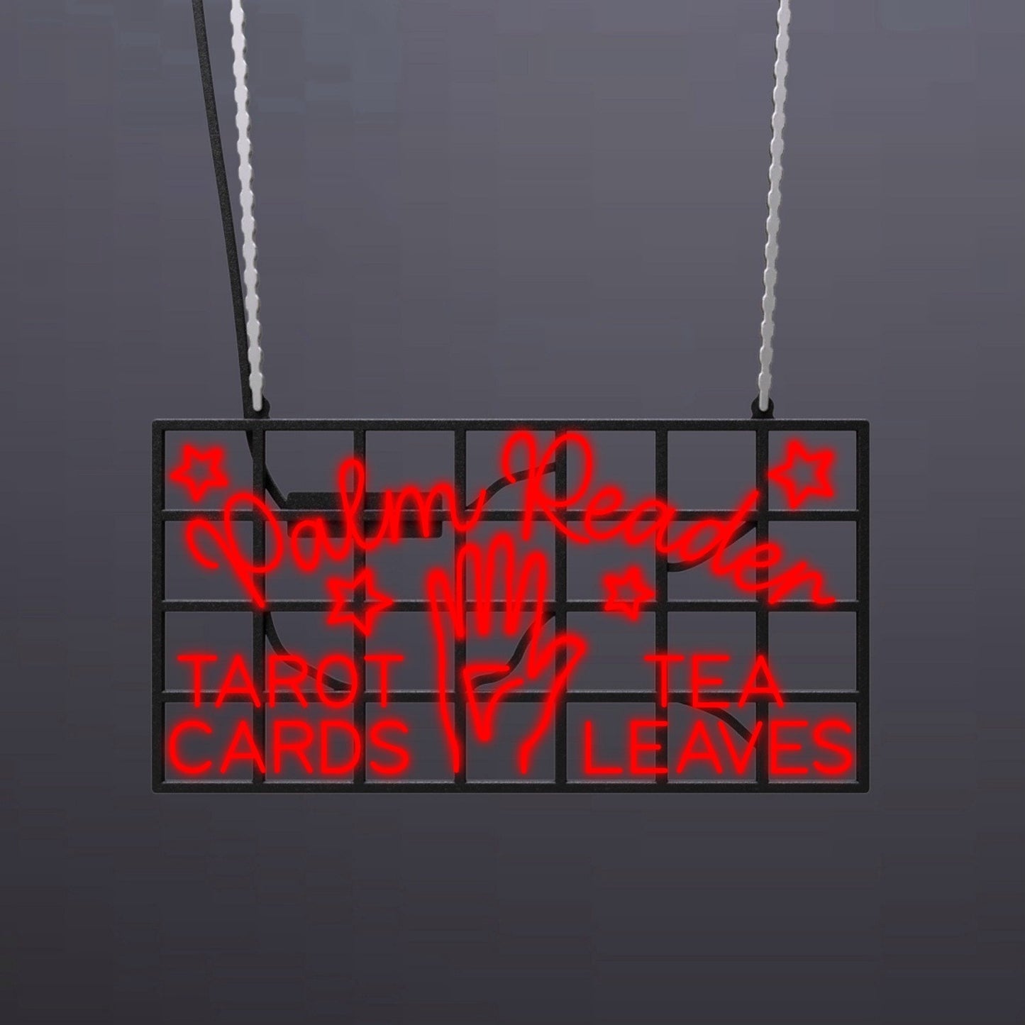 #A703 - "Palm Reader-Tarot Cards-Tea Leaves" Neon Sign