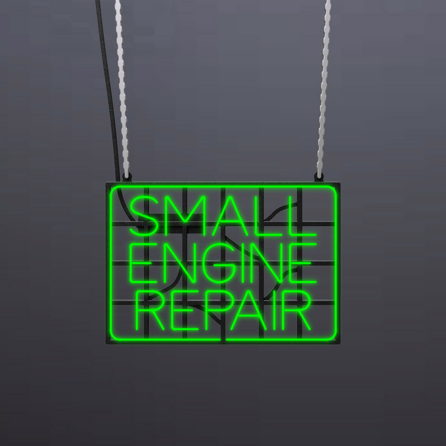 #B309 - "Small Engine Repair-Outlined" Neon Sign
