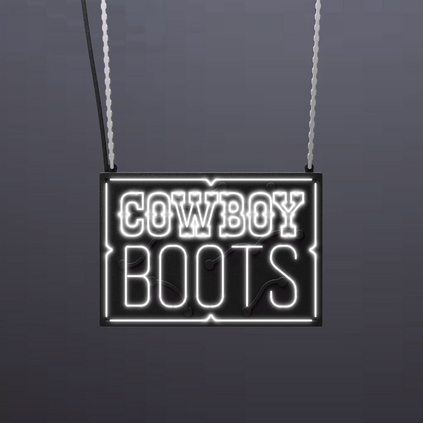 #B408 - "Cowboy Boots-Outlined" Neon Sign