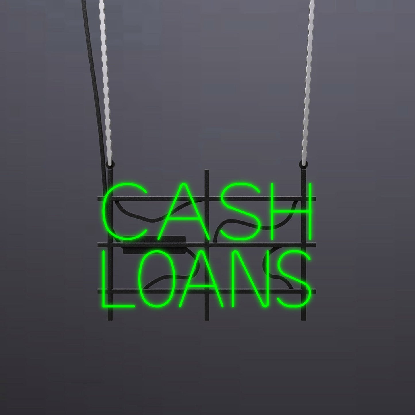 #B600 - "Cash Loans" Neon Sign