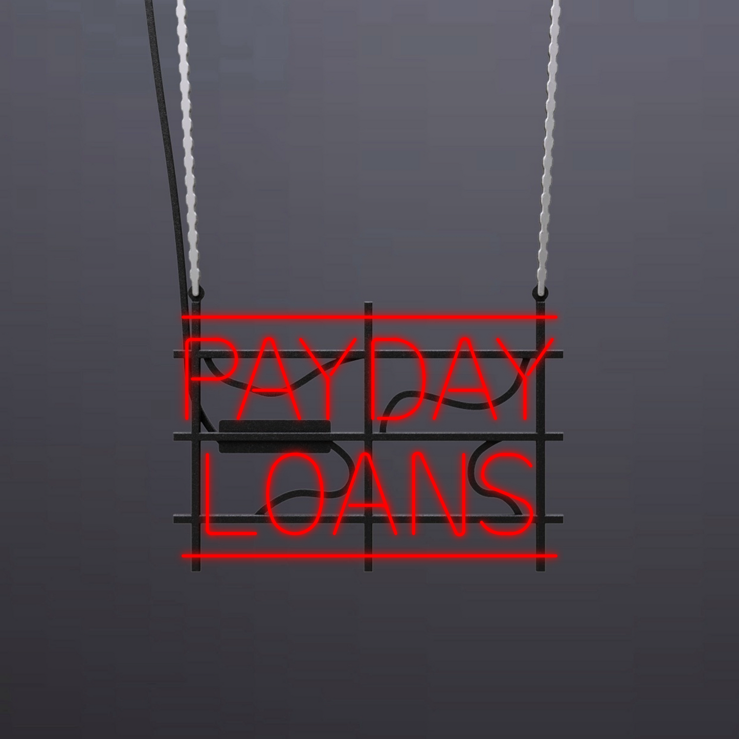 #B609-2 - "Payday Loans-Underlined" Neon Sign
