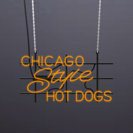 #A002 - "Chicago Style Hot Dogs" Neon Sign