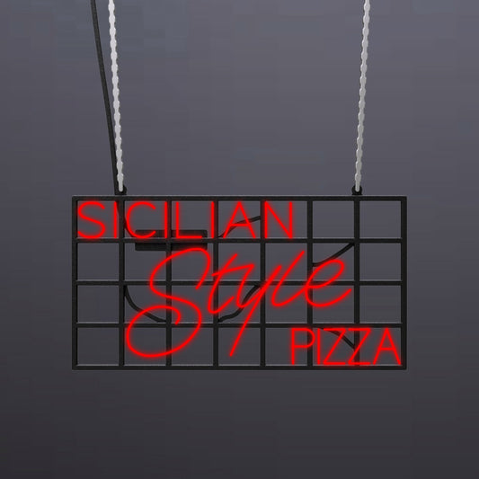 #A005 - "Sicilian Style Pizza" Neon Sign