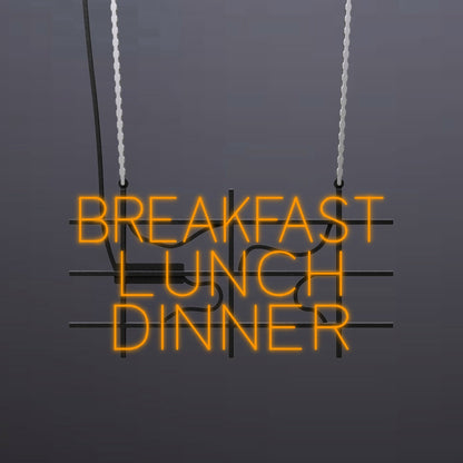 #A208 - "Breakfast-Lunch-Dinner" Neon Sign
