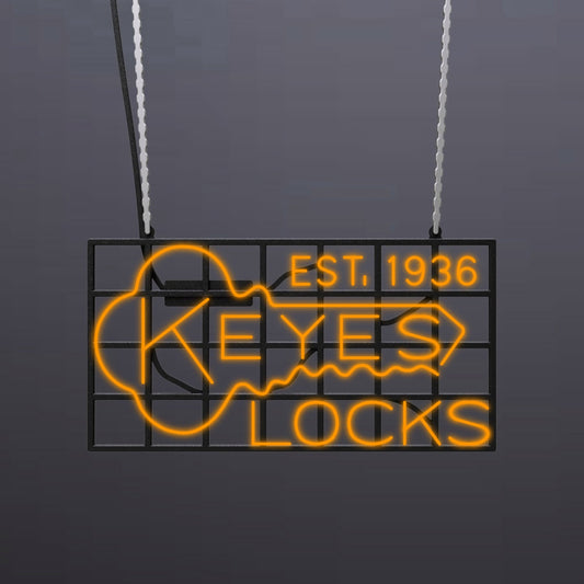 #A400 - "Keyes Locks-Est. 1936" Neon Sign