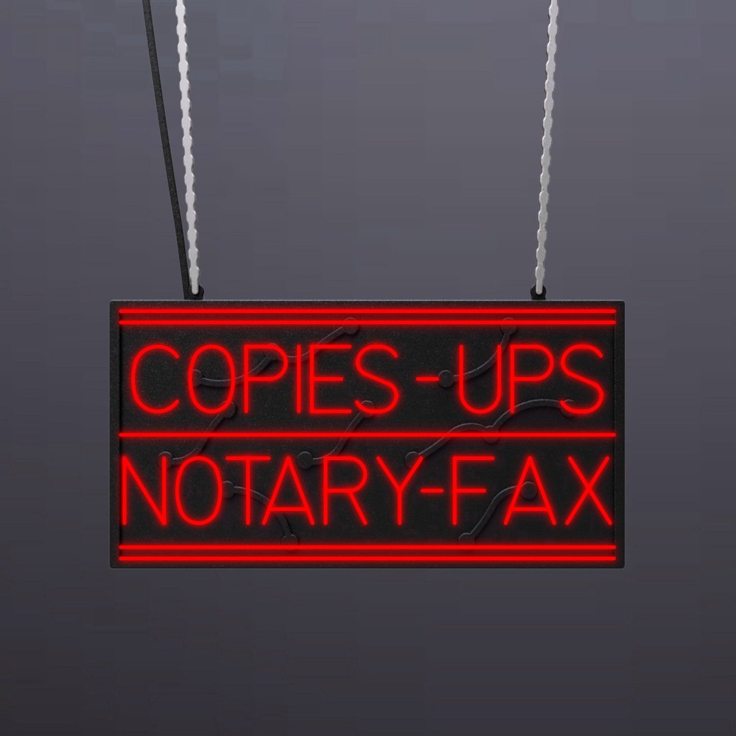 #A404 - "Copies-UPS-Notary-Fax" Neon Sign
