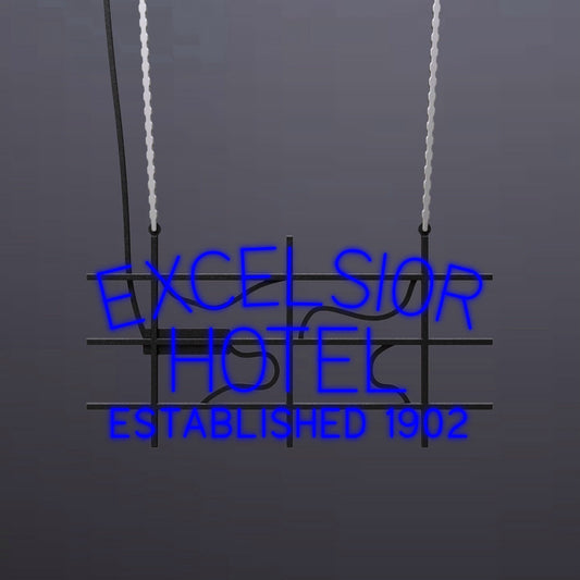 #A407 - "Excelsior Hotel-Established 1902" Neon Sign