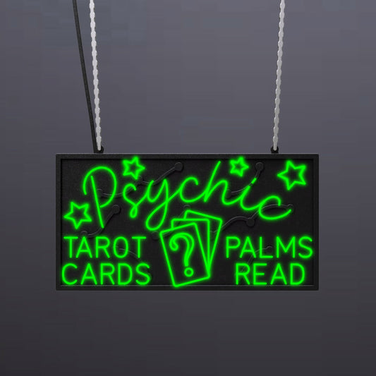 #A704 - "Psychic-Tarot Cards-Palms Read" Neon Sign