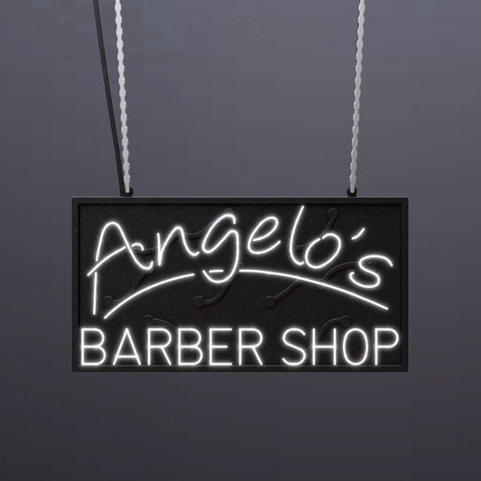 #A803 - "Angelo's Barber Shop" Neon Sign
