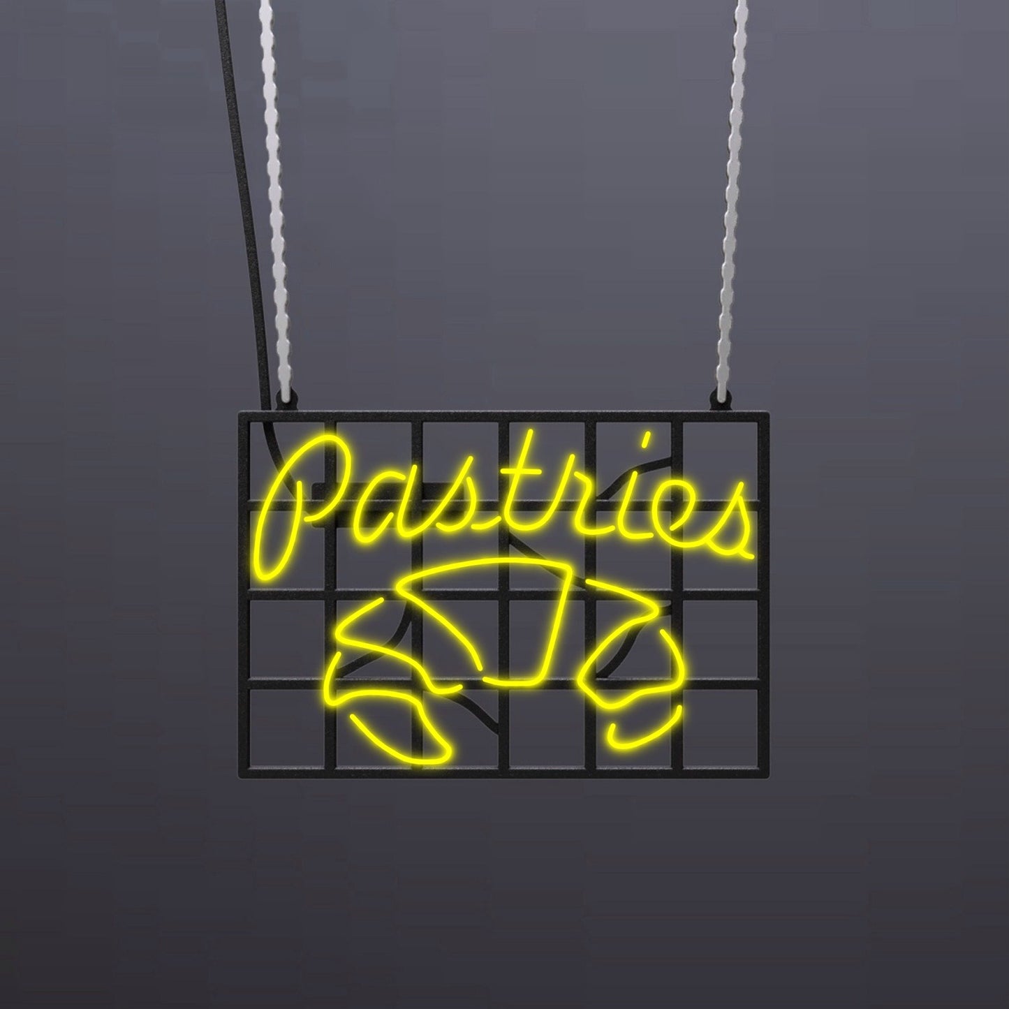 #B006 - "Pastries-Croissant" Neon Sign
