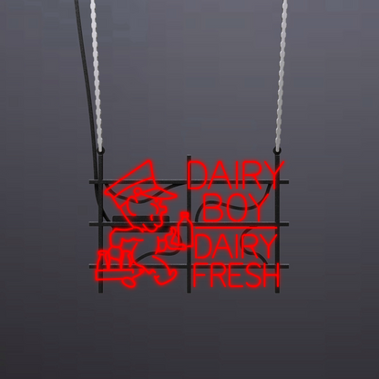 #B017 - "Dairy Boy-Dairy Fresh" Neon Sign