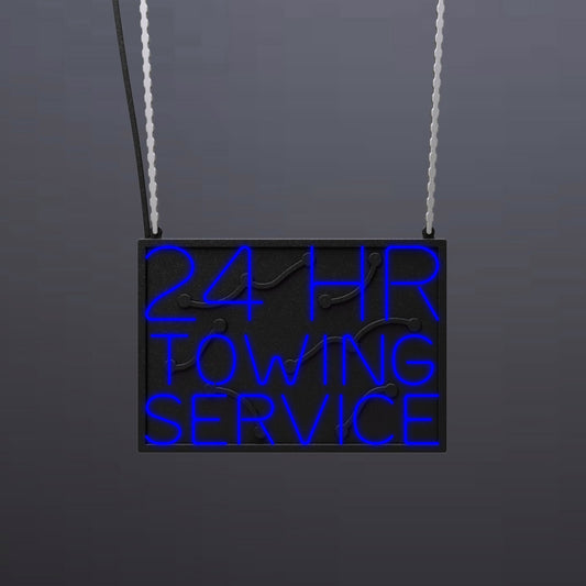 #B308 - "24 Hr Towing Service" Neon Sign