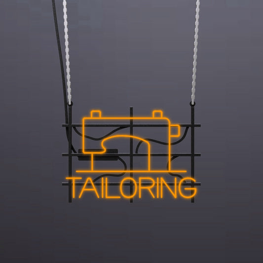 #B400 - "Tailoring-Sewing Machine" Neon Sign