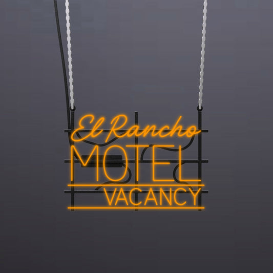 #B407-1 - "El Rancho Motel-Vacancy" Neon Sign