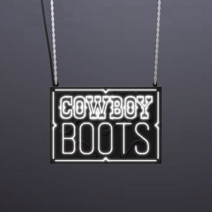 #B408 - "Cowboy Boots-Outlined" Neon Sign