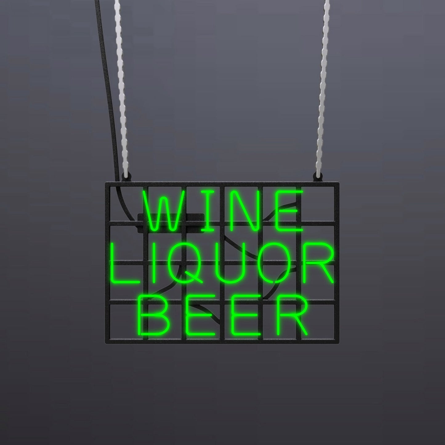 #B604 - "Wine-Liquor-Beer" Neon Sign