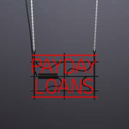#B609-2 - "Payday Loans-Underlined" Neon Sign