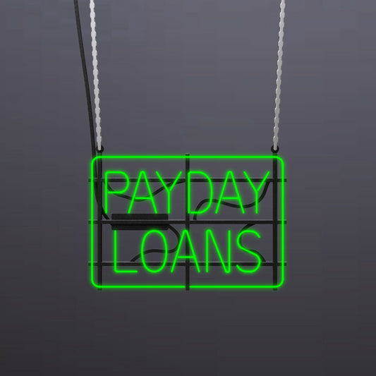 #B609-1 - "Payday Loans-Outlined" Neon Sign