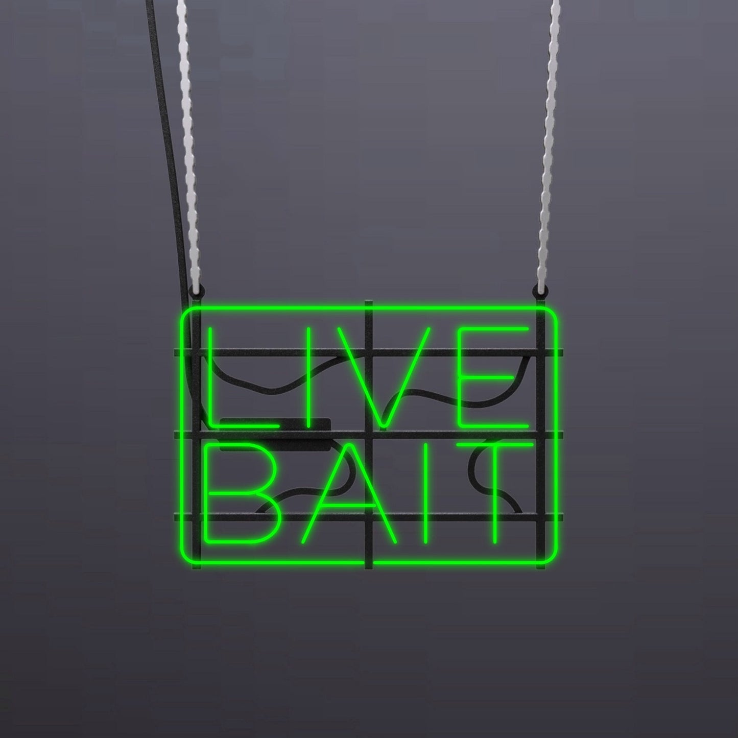 #B612-2 - "Live Bait-Outlined" Neon Sign