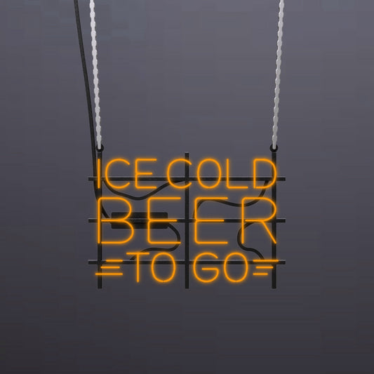 #B808 - "Ice Cold Beer To Go" Neon Sign