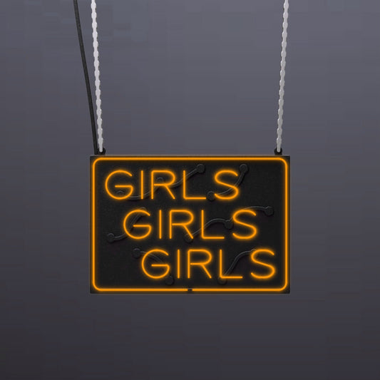 #B904 - "Girls Girls Girls-Outlined" Neon Sign