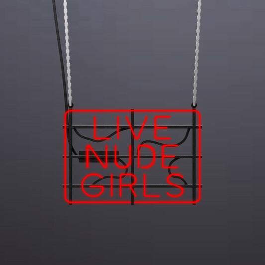 #B905 - "Live Nude Girls" Neon Sign